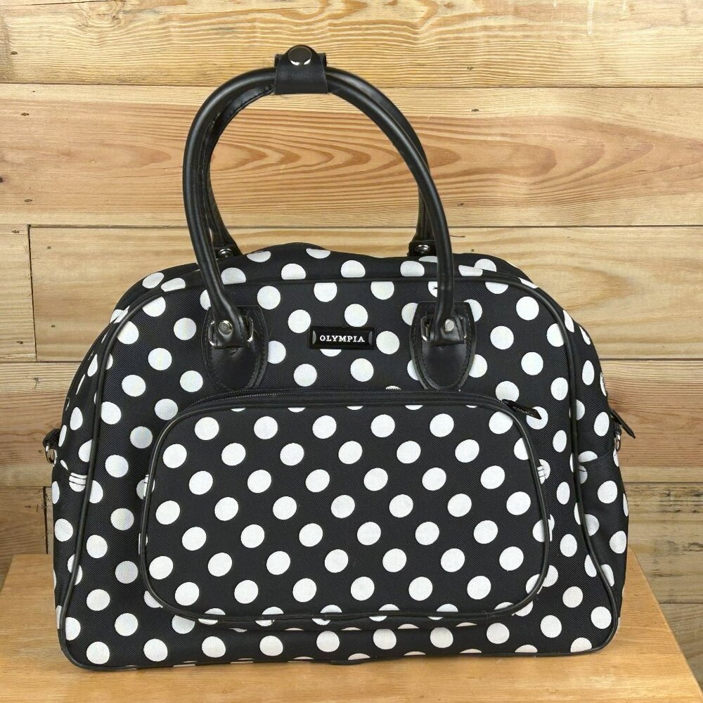 Olympica black dotted tote